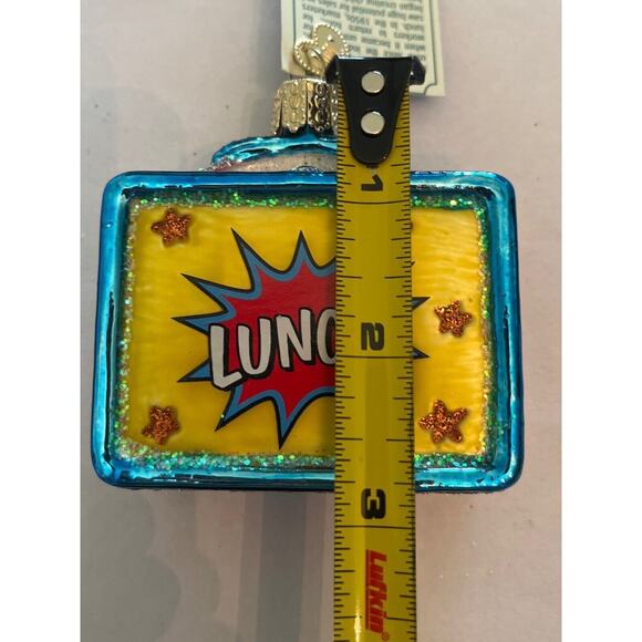 OWC Old World Christmas Blown Glass Ornament 32365 Retro Lunchbox 2018 W/Box NOS - Picture 9 of 9